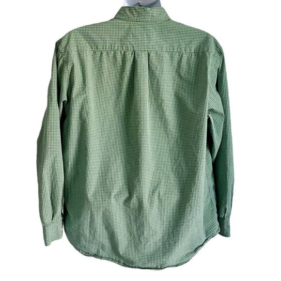 Eddie Bauer Green Black Long Sleeve Button Down Cotton Shirt Men's Large - Picture 5 of 8